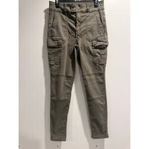 American Eagle Cargo Pants Women Size 10 Olive Green Skinny Utility